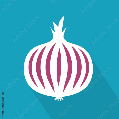 red onion icon- vector illustration
