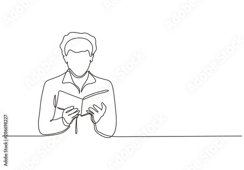 Continuous one line person ...