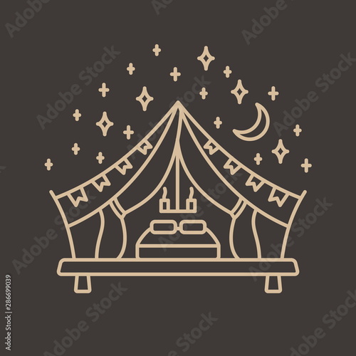 Glamping tent logo