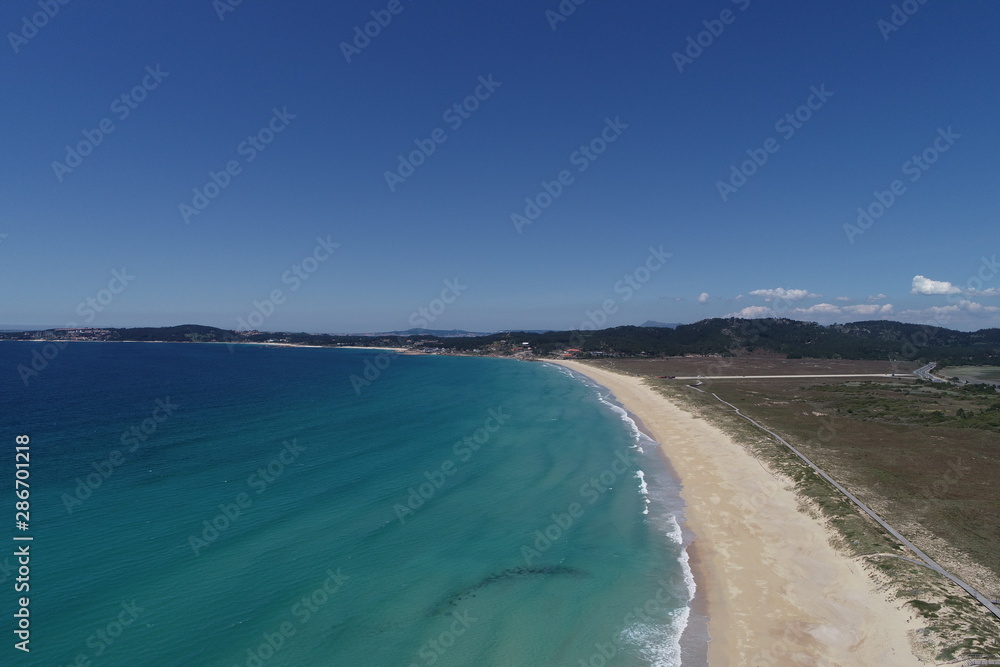 Image of the beach of La Lanzada, Galicia.