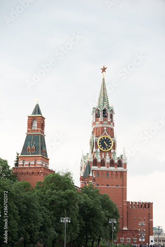 Moscow Kremlin Putin's residence and Red Square