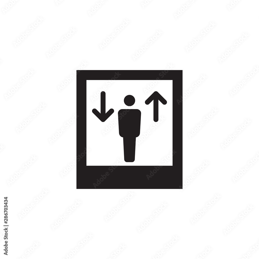 Elevator people black icon design. Vector illustration. Elevator people black icon design. Vector illustration.