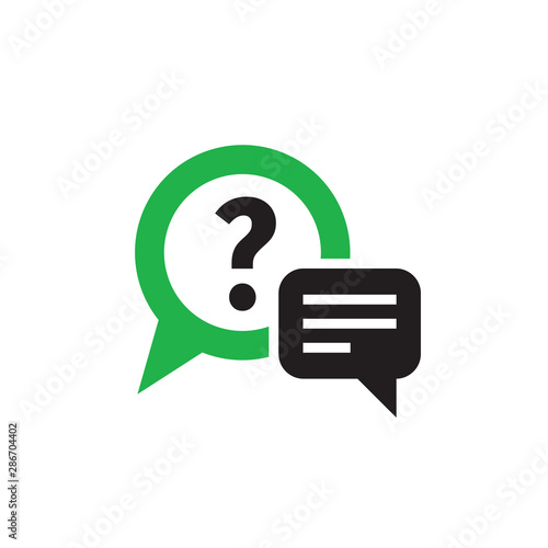 Question answer chat icon design. Consulting help sign. Vector illustration. 