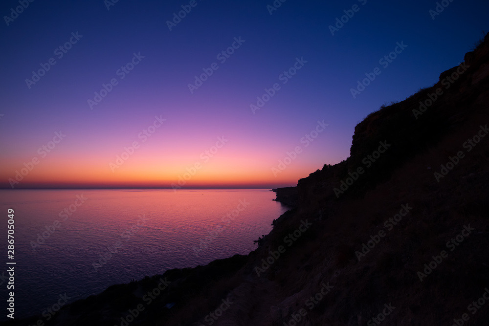 sunset over the sea sunset over the sea