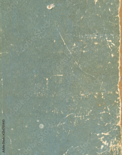 A high resolution image of an old book cover. 