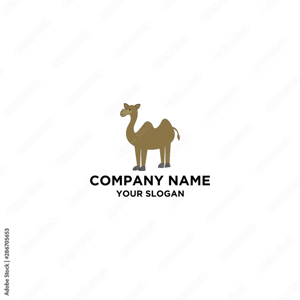 Camel Cute Logo Design Vector Camel Cute Logo Design Vector