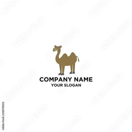 Camel Cute Logo Design Vector