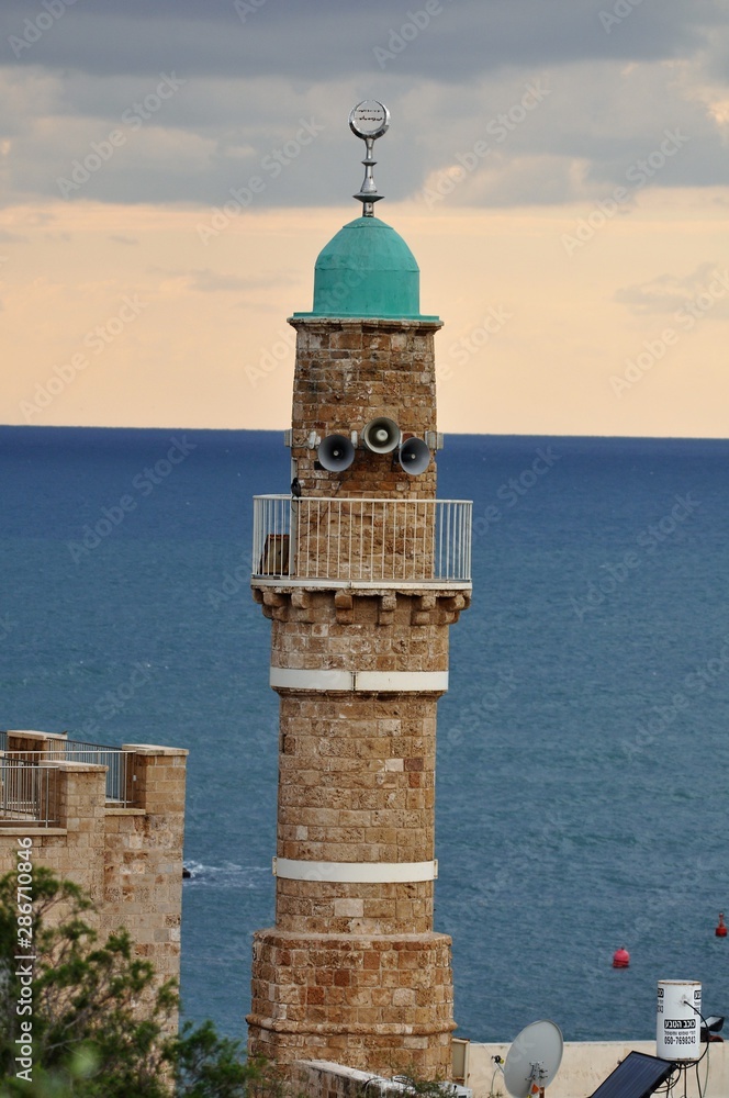 minaret of mosque in Israel