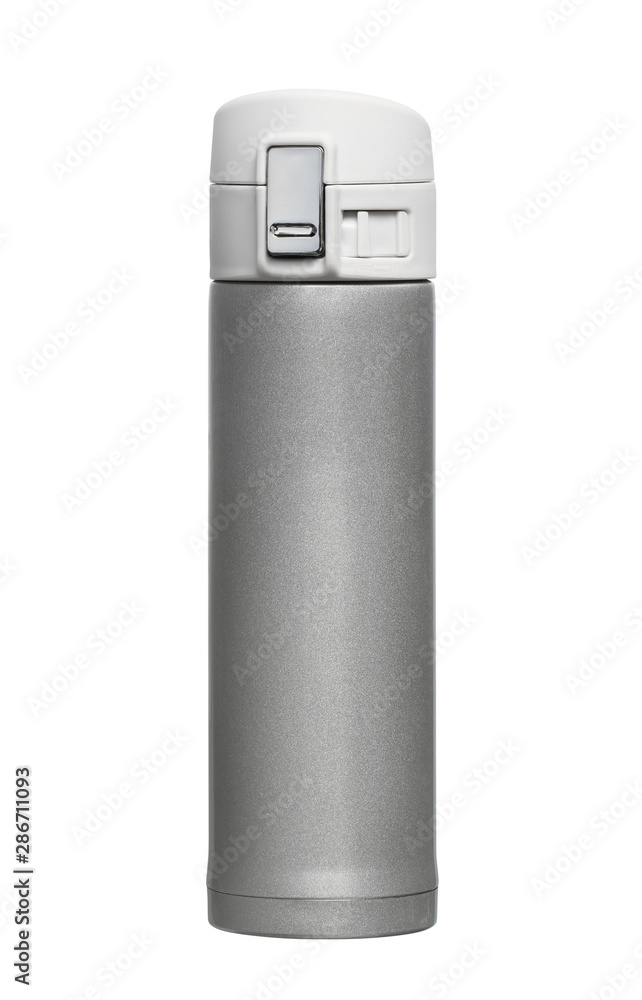 Thermos flask vacuum bottle (with clipping path) isolated on white background Thermos flask vacuum bottle (with clipping path) isolated on white background