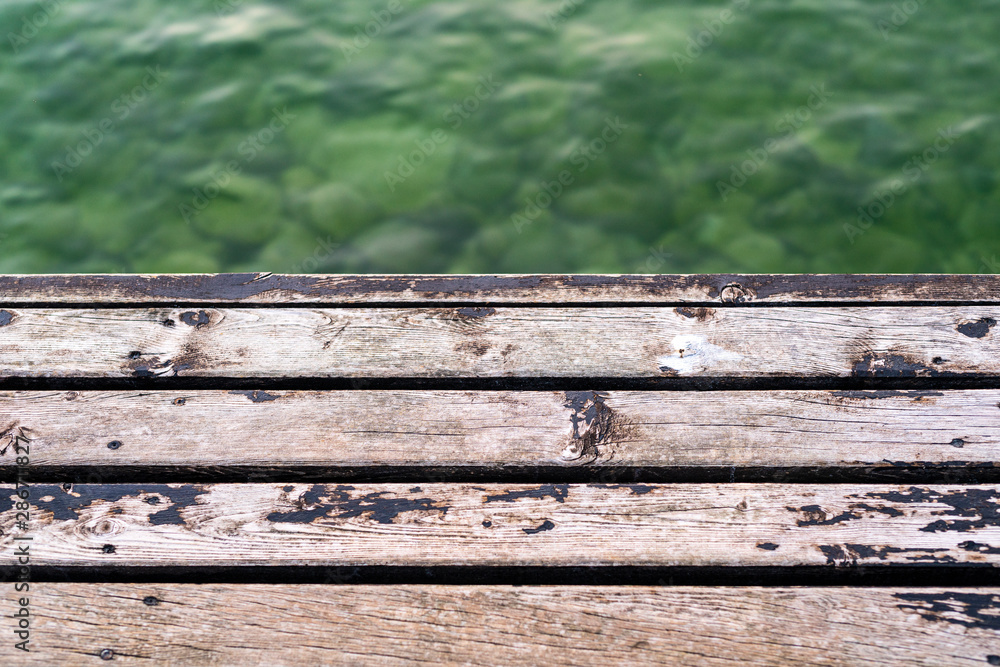 Fototapeta premium dock in the lake Mockup Background Photo