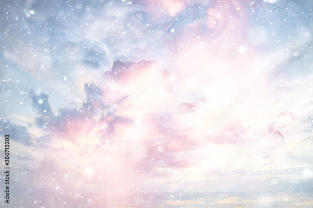 snow sky clouds background abstract / beautiful landscape in the clouds, abstract snowflakes snow sky clouds background abstract / beautiful landscape in the clouds, abstract snowflakes
