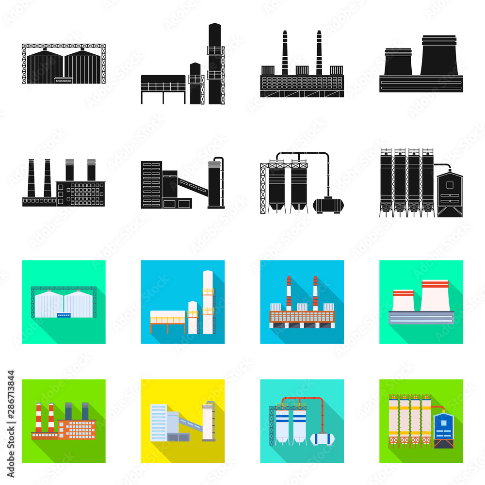 Vector design of production and structure icon. Collection of production and technology vector icon for stock.