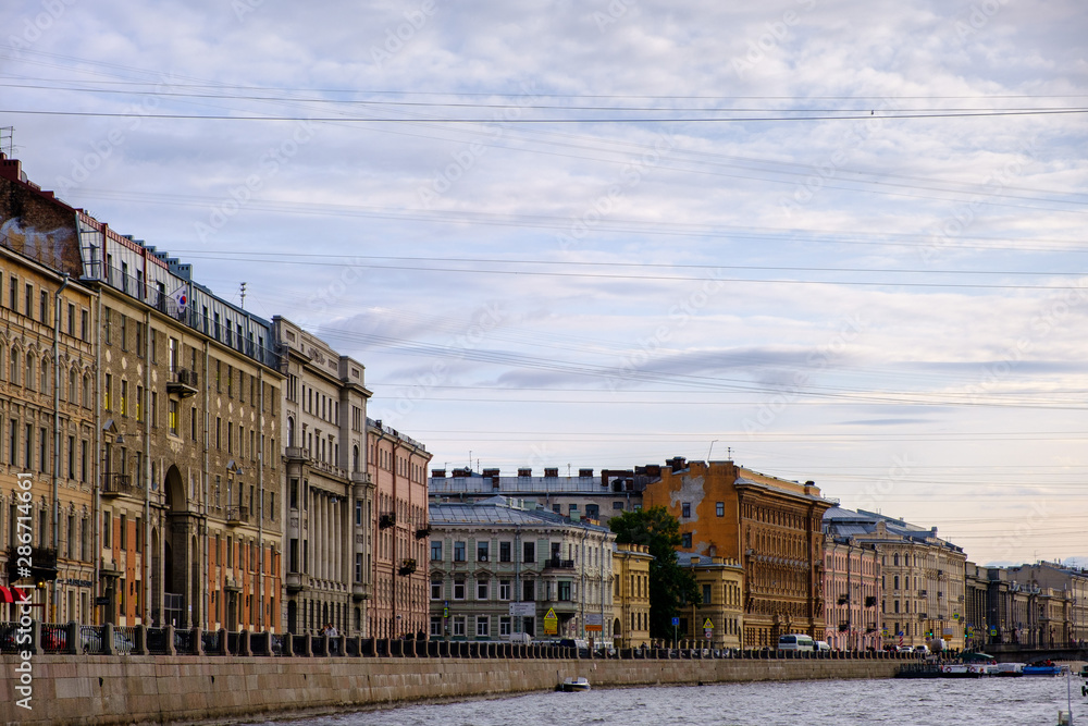 sailing on the Fontanka river one summer afternoon