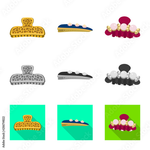 Vector design of beauty and fashion sign. Collection of beauty and female stock vector illustration.