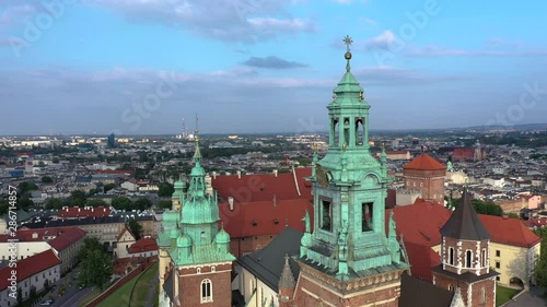 Wallpaper Mural Drone footage of Wawel Royal Castle. Torontodigital.ca