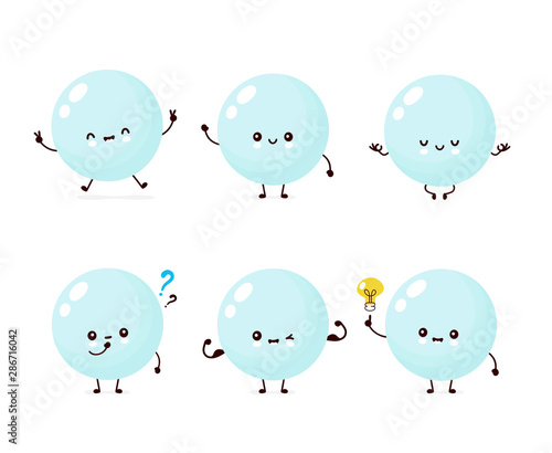 Cute happy soap bubble set collection