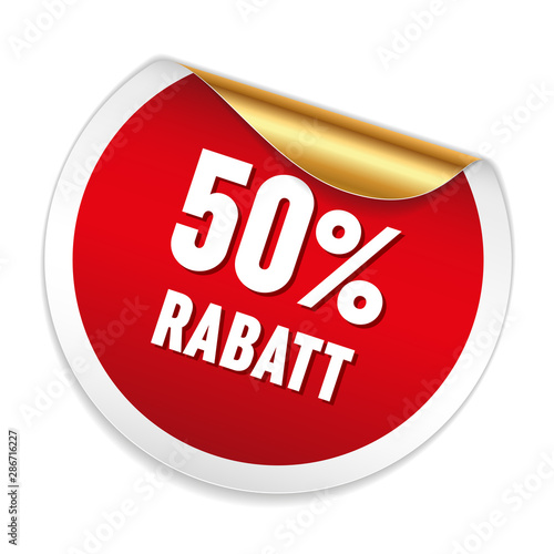 50 Prozent Rabatt Sticker