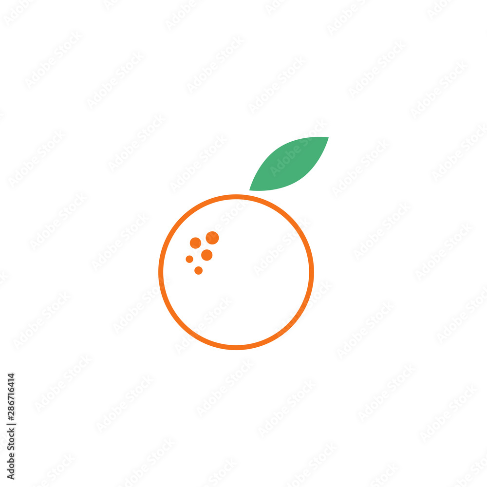 Orange fruit graphic design template vector isolated Orange fruit graphic design template vector isolated