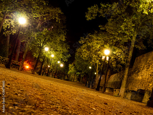  lonely and night park in cocentaina