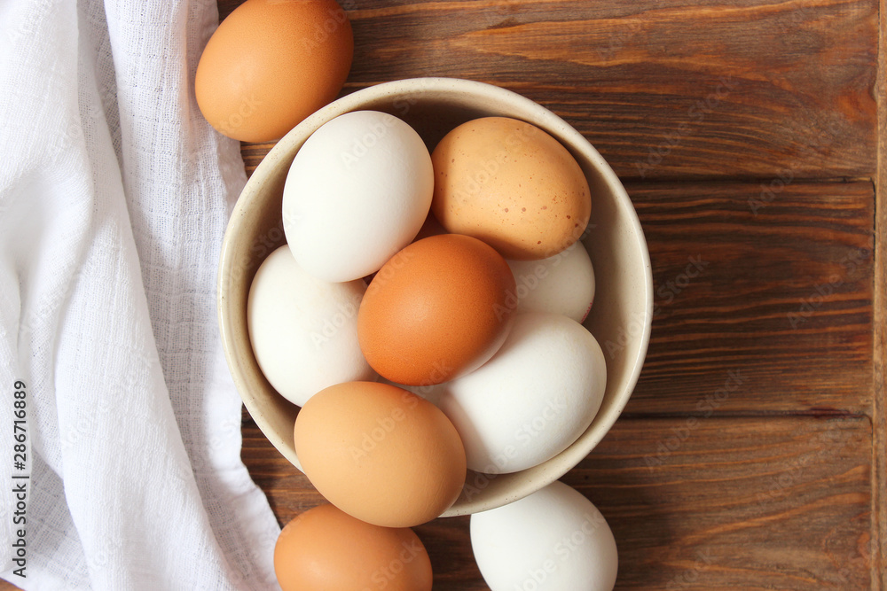 chicken eggs on the table. Farm products, natural eggs. chicken eggs on the table. Farm products, natural eggs.