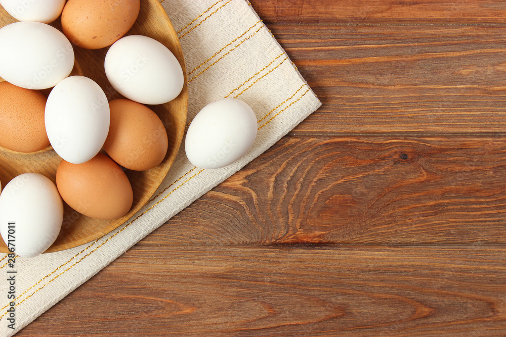 chicken eggs on the table. Farm products, natural eggs. chicken eggs on the table. Farm products, natural eggs.