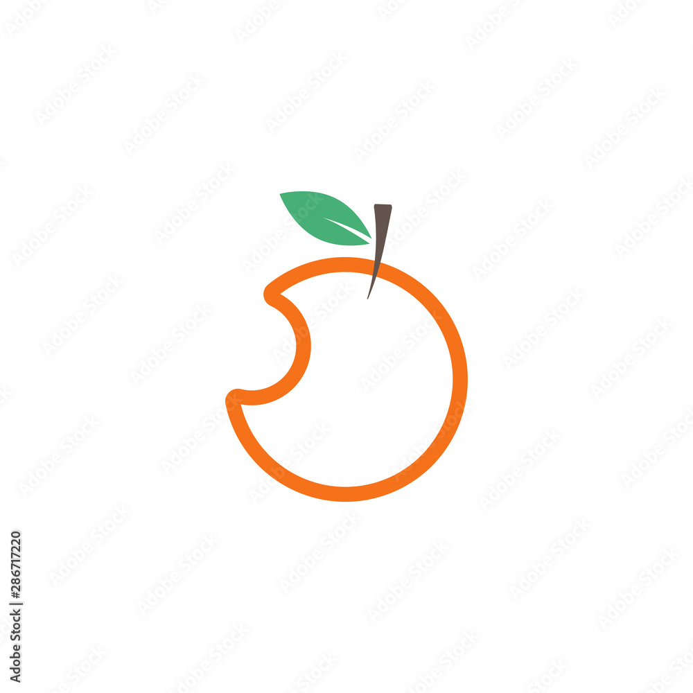 Orange fruit graphic design template vector isolated Orange fruit graphic design template vector isolated