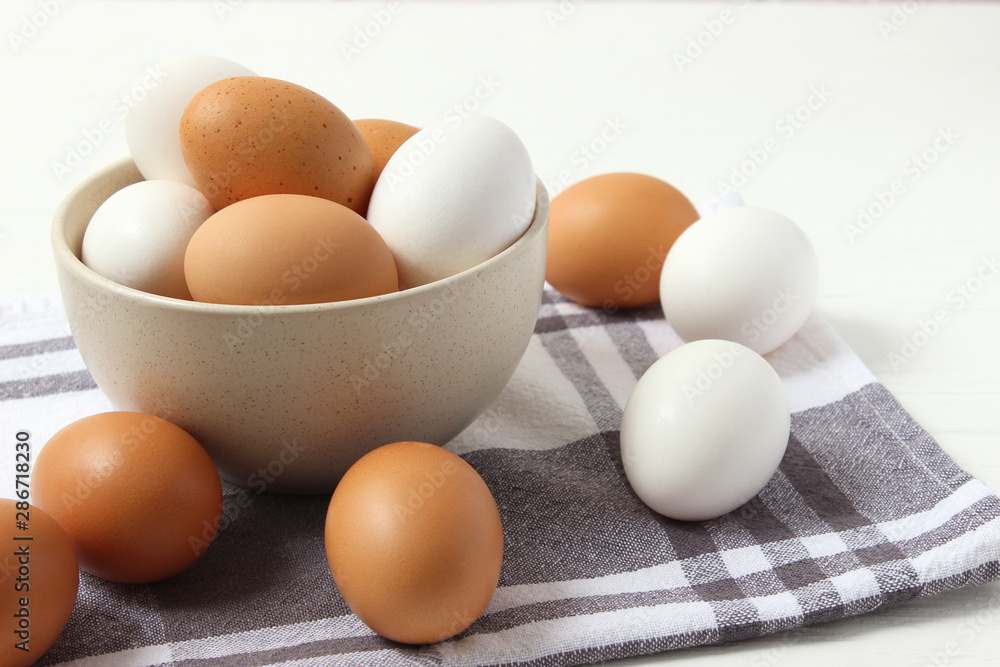 chicken eggs on the table. Farm products, natural eggs. chicken eggs on the table. Farm products, natural eggs.