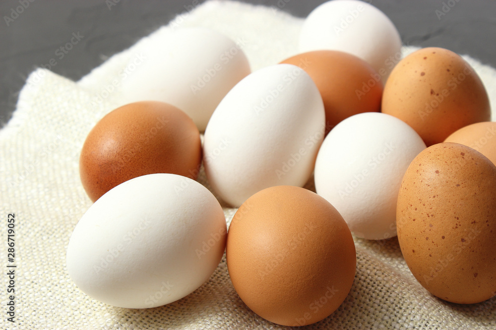 chicken eggs on the table. Farm products, natural eggs. chicken eggs on the table. Farm products, natural eggs.