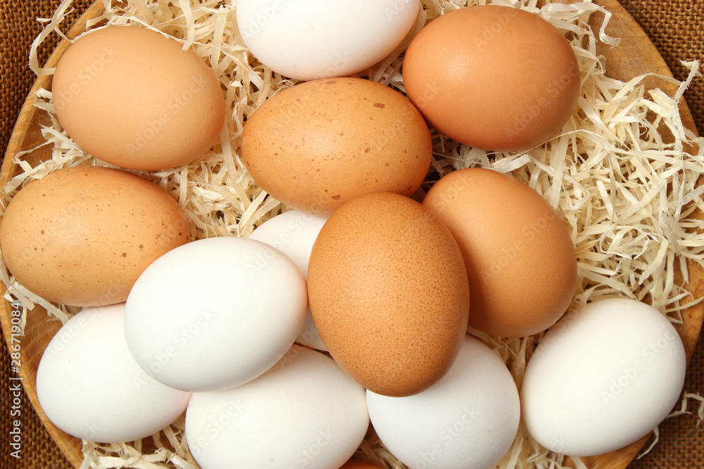 chicken eggs on the table. Farm products, natural eggs. chicken eggs on the table. Farm products, natural eggs.