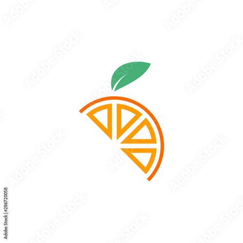 Orange fruit graphic design template vector isolated