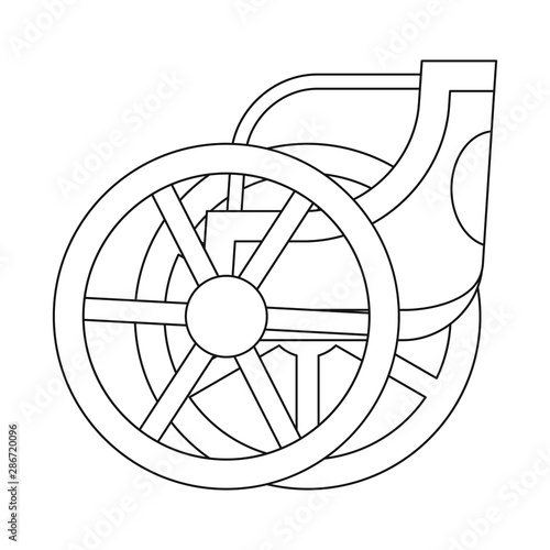 Vector illustration of chariot and helios icon. Collection of chariot and greece stock symbol for web.