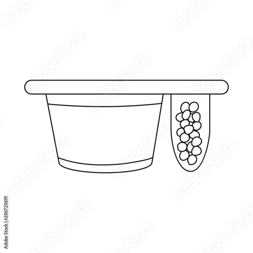 Vector illustration of packing and yogurt sign. Collection of packing and crispy stock vector illustration.