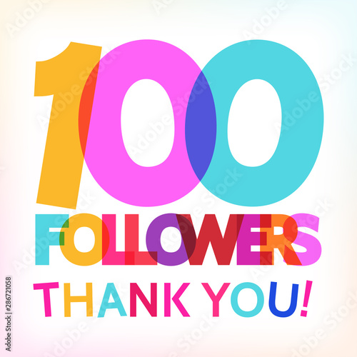 100 followers thank you! card