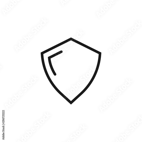security shield - minimal line web icon. simple vector illustration. concept for infographic, website or app.