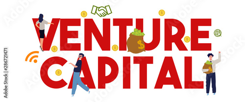 Background concept illustration of venture capital investment money cash in start-up company.