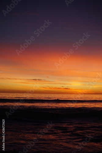 VIBRANT SUNSET WITH SURFERS SPORTS