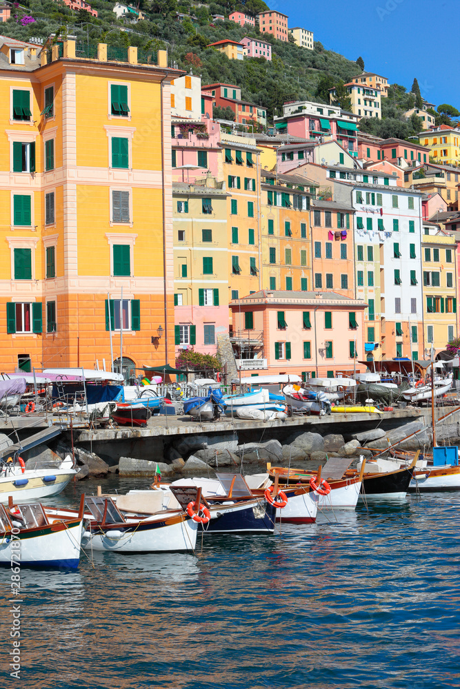 Camogli colorful houses, Liguria, Italy