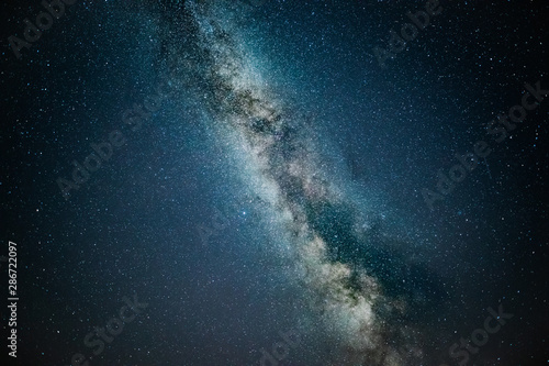 Milky way stars shot taken in darkest part of Poland © guteksk7