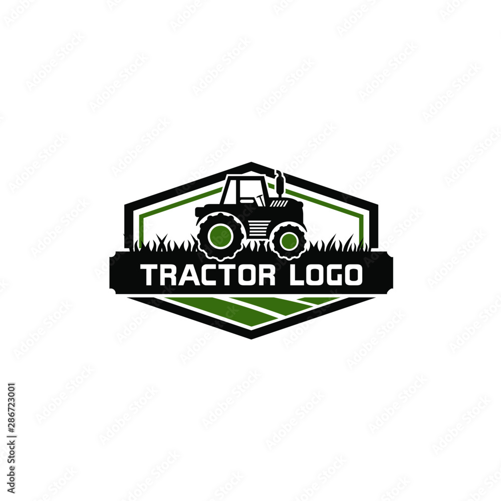 Tractor Farm Logo Template Stock Vector 