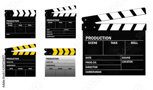 set of movie clapper board. easy to modify