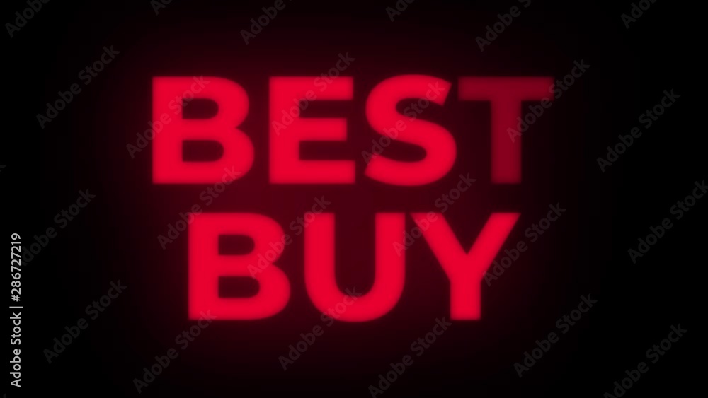 Best Buy Text Blinking Flickering Neon Red Sign Promotional Loop Background. Sale, Discounts, Deals, Special Offers. Green Screen and Alpha Matte Best Buy Text Blinking Flickering Neon Red Sign Promotional Loop Background. Sale, Discounts, Deals, Special Offers. Green Screen and Alpha Matte