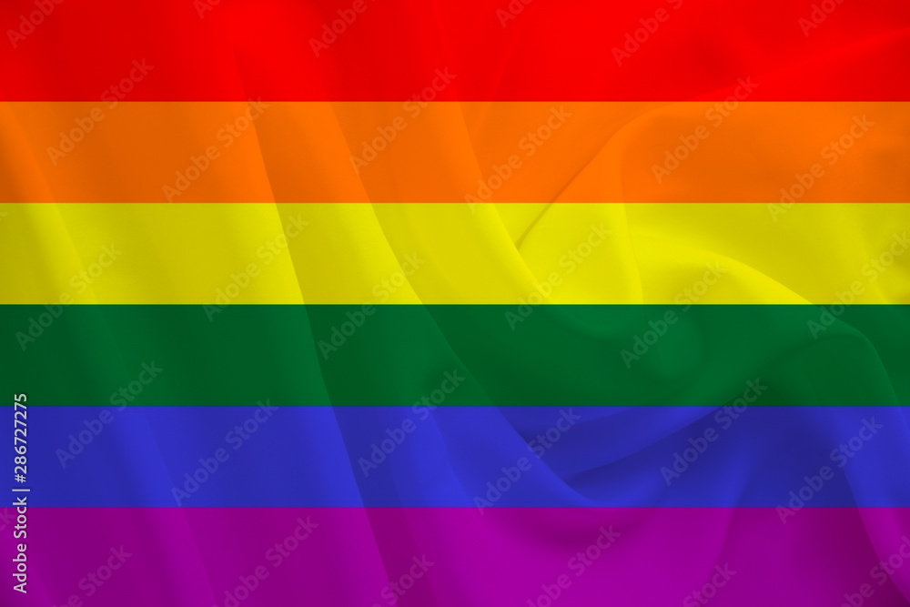 LGBT rainbow flag, Pride flag, Freedom flag - the international symbol of the lesbian, gay, bisexual and transgender community, the concept of the human rights movement LGBT rainbow flag, Pride flag, Freedom flag - the international symbol of the lesbian, gay, bisexual and transgender community, the concept of the human rights movement