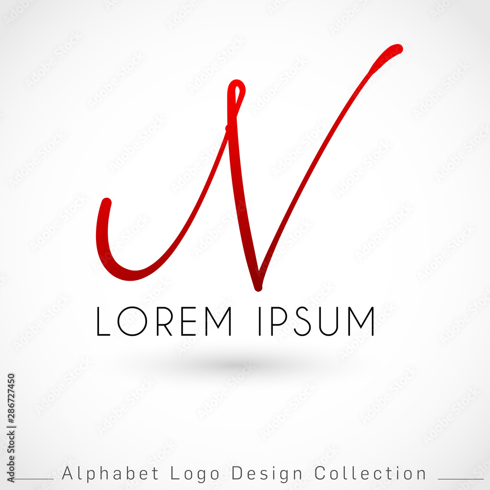 Hand Written Alphabet Logo Design Template isolated on white background : Vector Illustration Hand Written Alphabet Logo Design Template isolated on white background : Vector Illustration