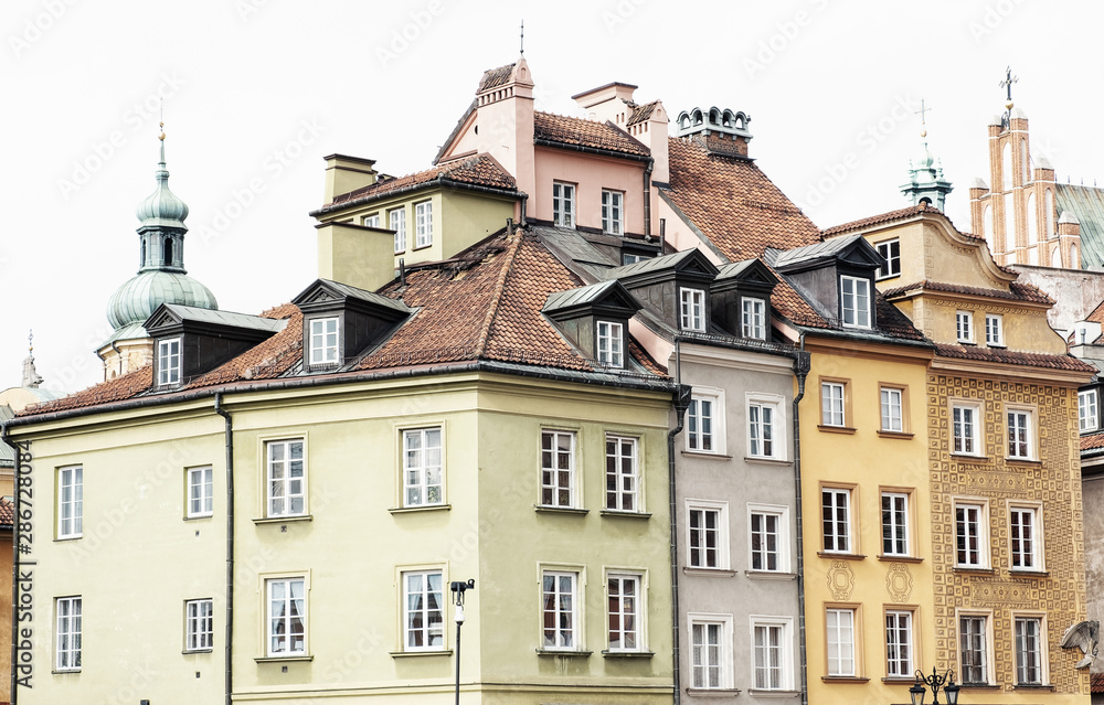 Houses in old town of Warsaw.