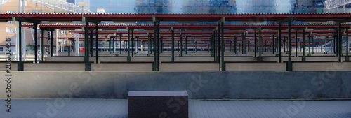 Railway station platforms at oslo central station in oslo, norway