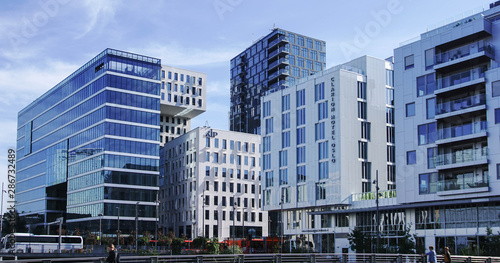 The Barcode neighbourhood in Oslo city centre in Norway