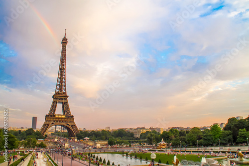 Rainbow over Eiffel tower, Paris Best Destinations in Europe