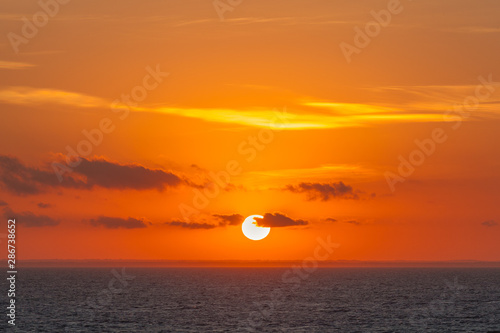 Sun about to set on the Adriatic coast © Gianluca