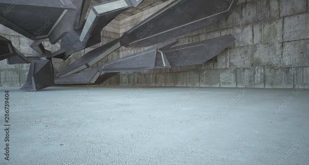 Abstract brown and beige concrete interior. 3D illustration and rendering. Abstract brown and beige concrete interior. 3D illustration and rendering.