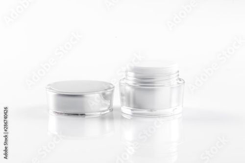 blank cosmetic container isolated on white background